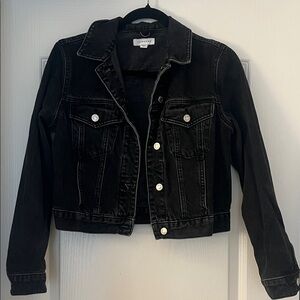 Topshop Black Denim Jacket